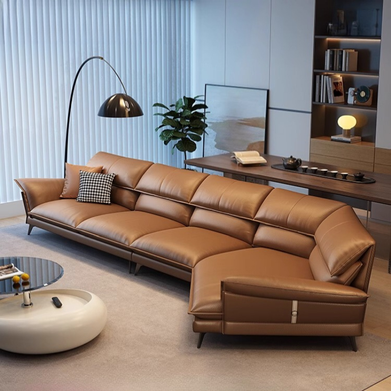 Home Cinema Luxury - Autentyczne skórzane luksusowe włoskie sofy, nowoczesne