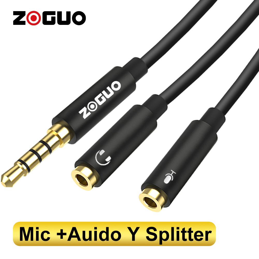 Home Cinema Headphones - ZOGUO rozdzielacz Audio TRRS Adapter słuchawek