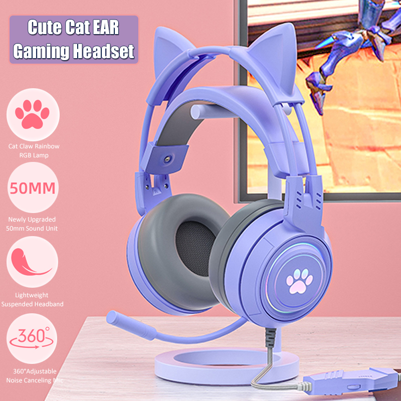 Home Cinema Headphones - Słuchawki do gier z uchem kota