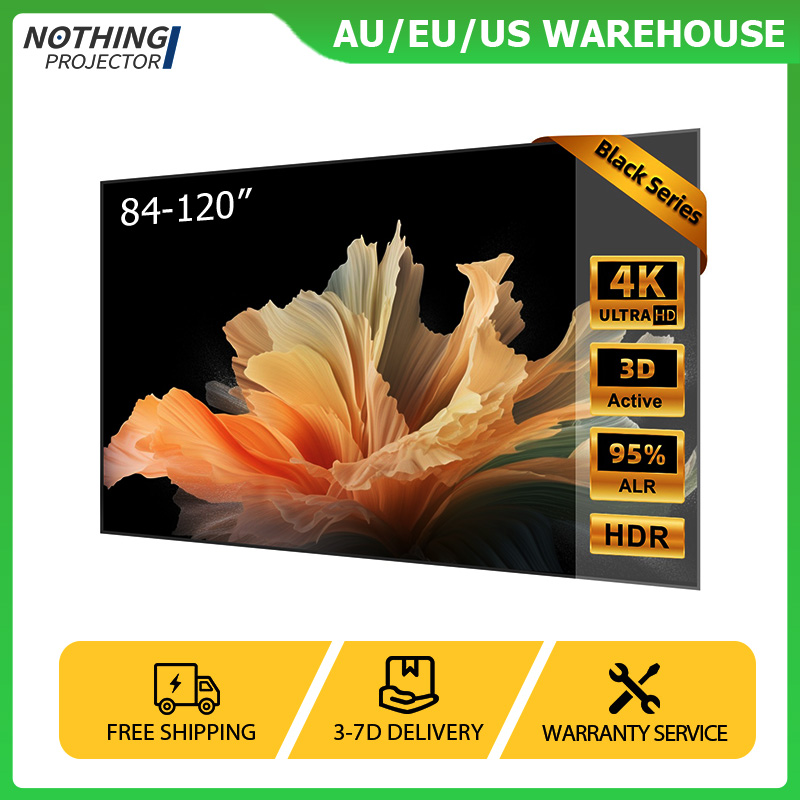 Home Cinema Ultra Short Throw Projector - Ekran projekcyjny NothingProjector Black Series 100-120