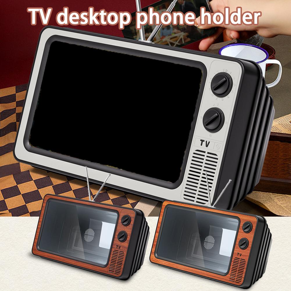 Home Cinema Apple - Vintage TV Phone Holder Creative Retro