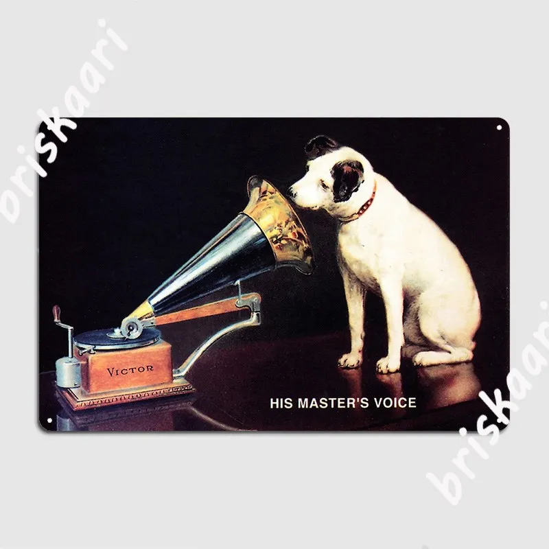 Home Cinema Logo - Rca Victor jego mistrzowie metalowa tablica