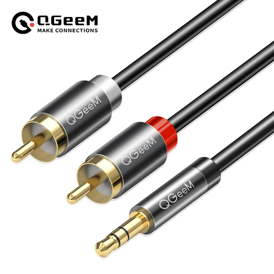 Kabel QGeeM RCA 2RCA do 3.5mm, – Genius Home Cinema recenzja i cena