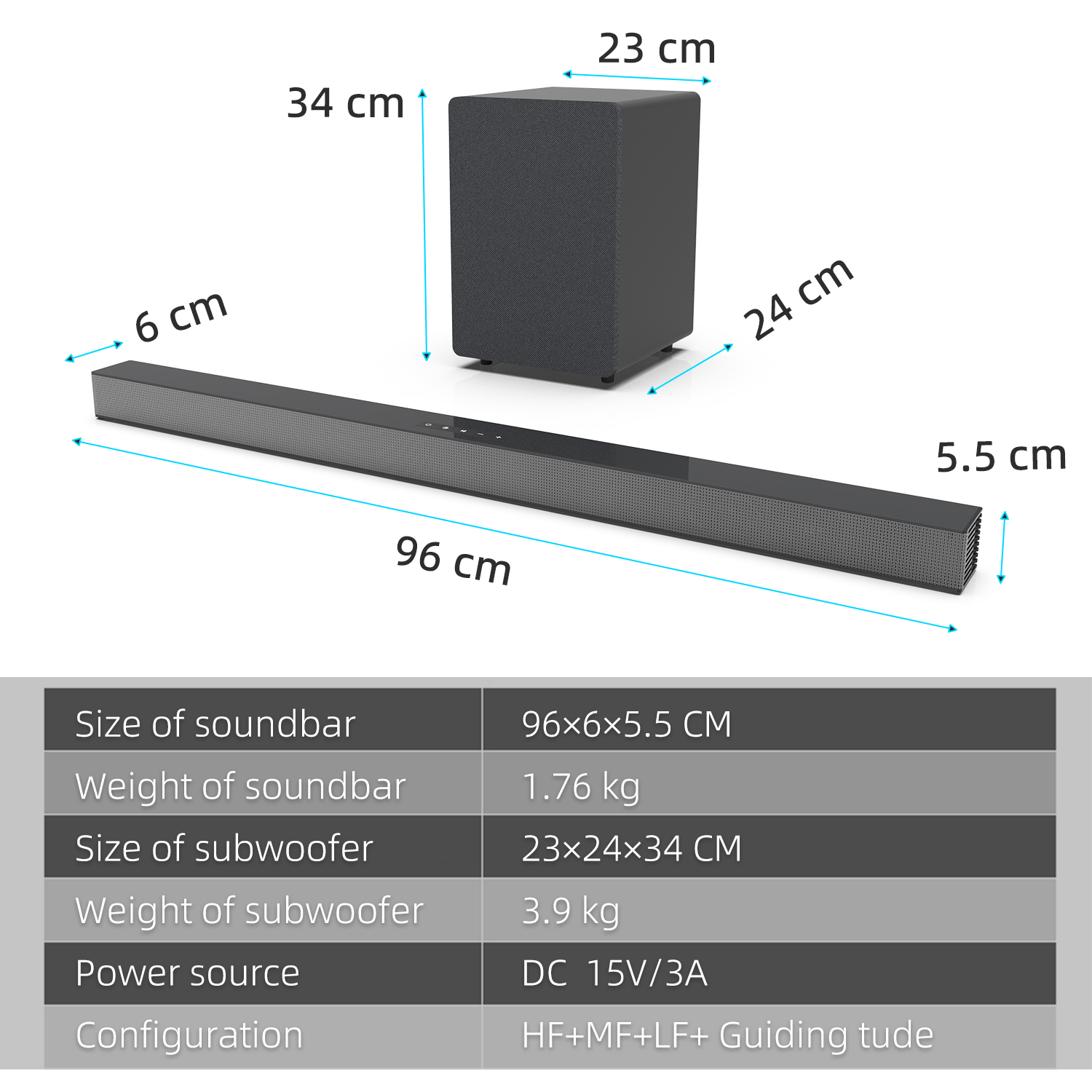Soundbar 84W z subwooferem, gł – Home Cinema Audio System recenzja i cena