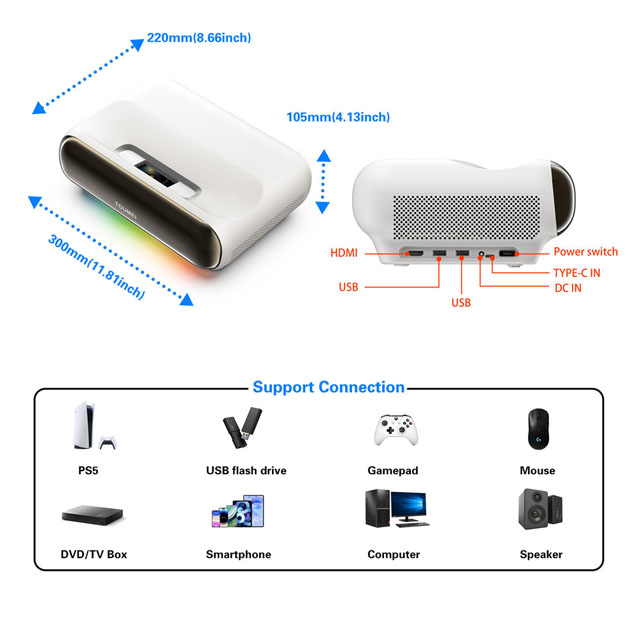 Projektor laserowy trójkolorow – Home Cinema Ultra Short Throw Projector recenzja i cena