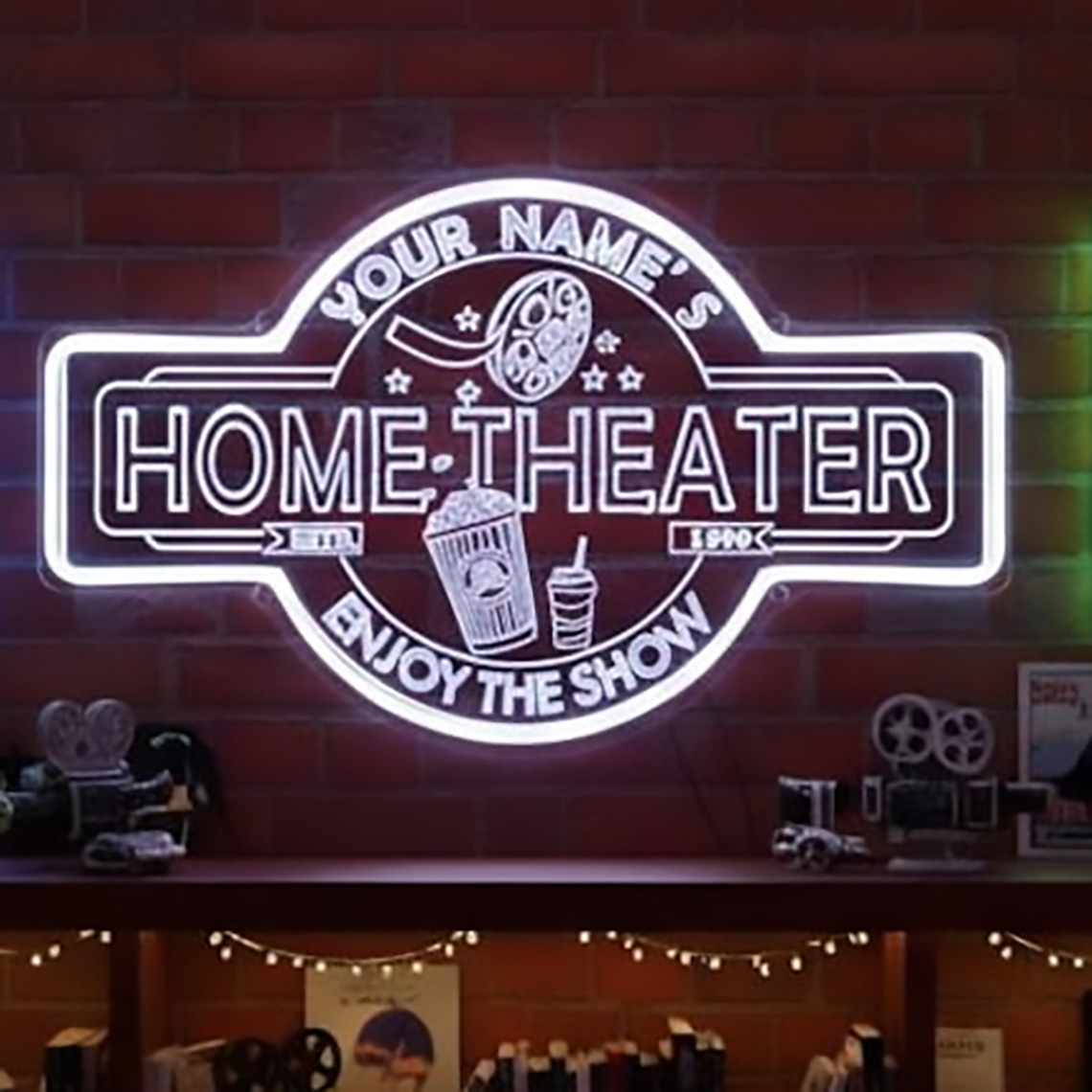 Personalizowany neonowy szyld  – Home Cinema Room recenzja i cena