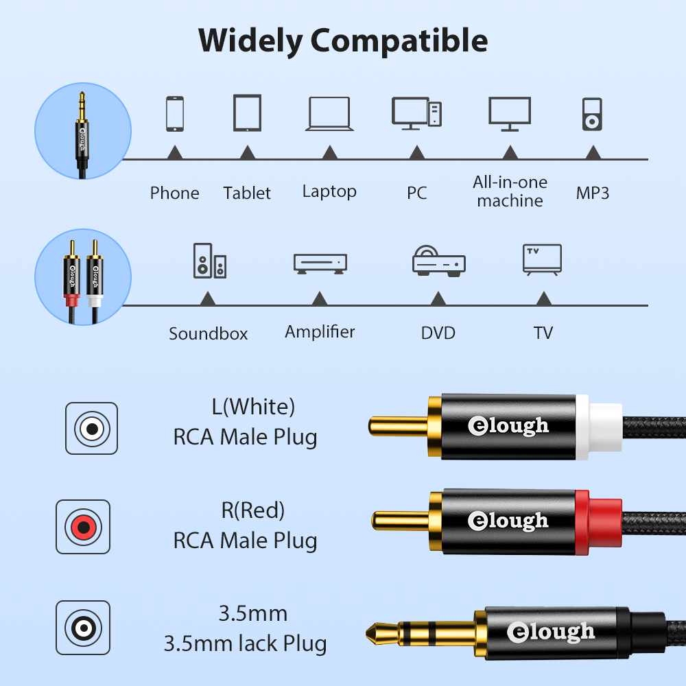 Elough kabel RCA AUX RCA kabel – Home Cinema Dvd recenzja i cena